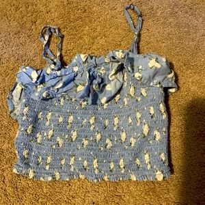 Cute baby blue crop top